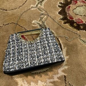 Chic Tweed Chain Handle Bag